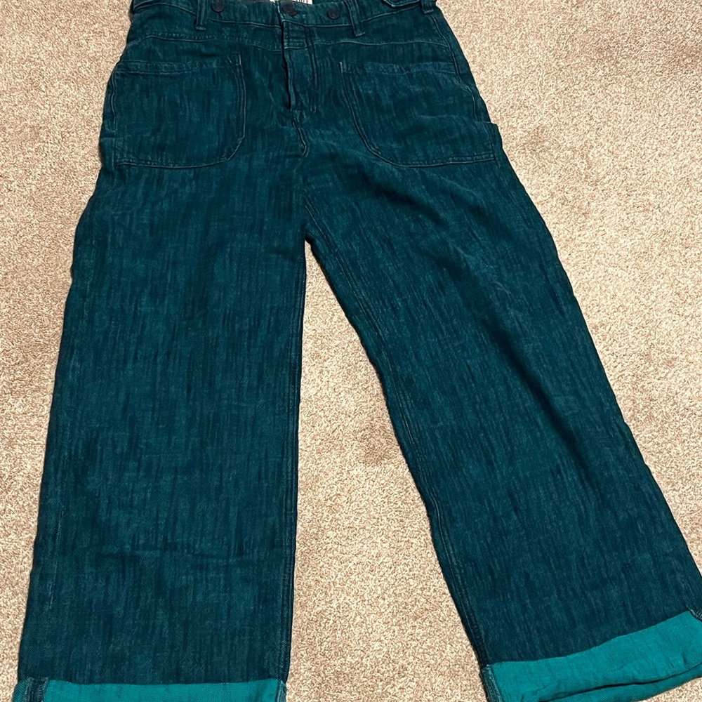 We The Free Teal High-Rise Pants
